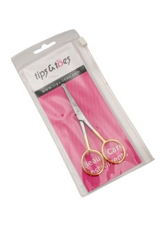 Tips & Toes Round Tips Blade Safety Scissor Gold/Silver 10.5cm  - Image 2