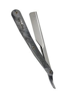 Tips & Toes Professional Straight Shaving Razor Silver  - Image 1