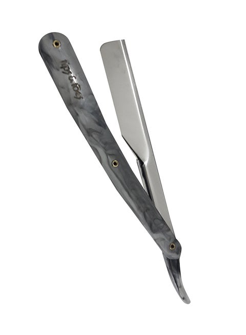 Professional Straight Shaving Razor Silver