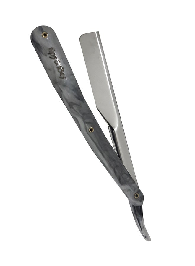 Tips & Toes - Professional Straight Shaving Razor Silver - Image 1