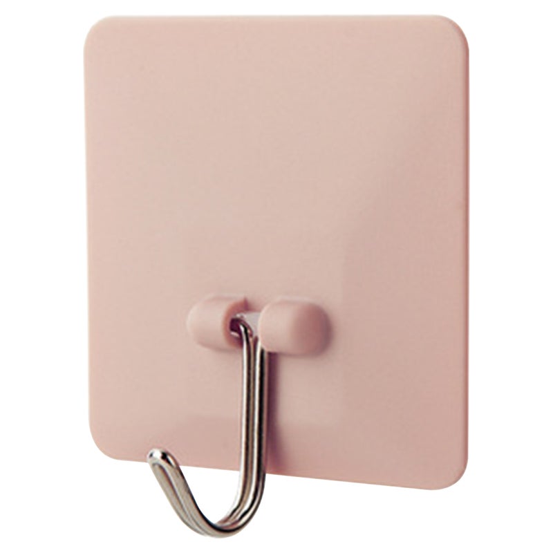 EHOME Towel Hanger No-Punching Hanging Adhesive Hook Pink 6cm - Image 1