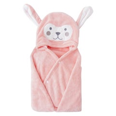 EHOME Hooded Bath Towel Pink 40cm  - Image 1