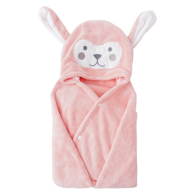 EHOME Hooded Bath Towel Pink 40cm  - Image 1