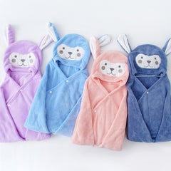 EHOME Hooded Bath Towel Pink 40cm  - Image 2