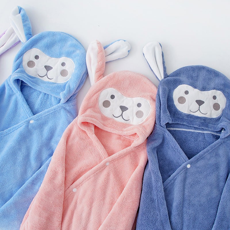 EHOME Hooded Bath Towel Pink 40cm  - Image 3
