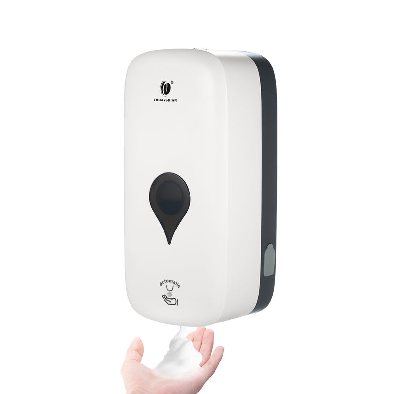 1000ml Wall Mounted Touchless Auto Infrared Foam Soap Dispenser White 30cm - v1608555944/N43011636A_1