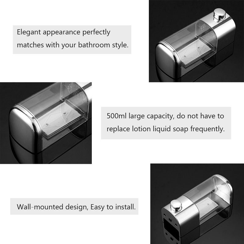 إيهوم موزع صابون سائل سعة 500 مل فضي 21سم - Image 2