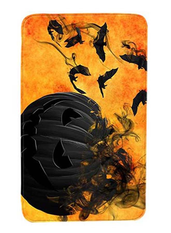 Sharpdo 3-Piece Carpet Bath Mat Set Orange/Black - Image 2