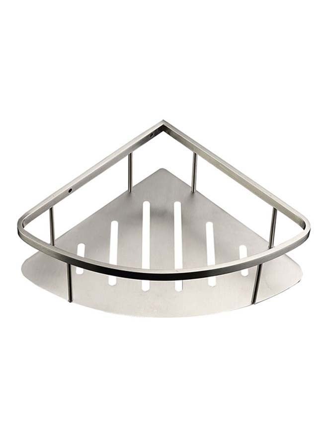 Sharpdo Triangle Bathroom Shelve Silver 23 x 7.5cm - Image 1