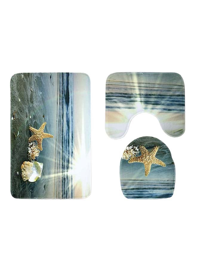 شاربدو طقم سجاجيد حمام مكون من 3 قطع متعدد الألوان 1xPedestal Rug(75 x 45 cm), 1xToilet Lid Cover(45 x 40 cm) and 1xBath Mat(40 x 37 cm) - Image 1