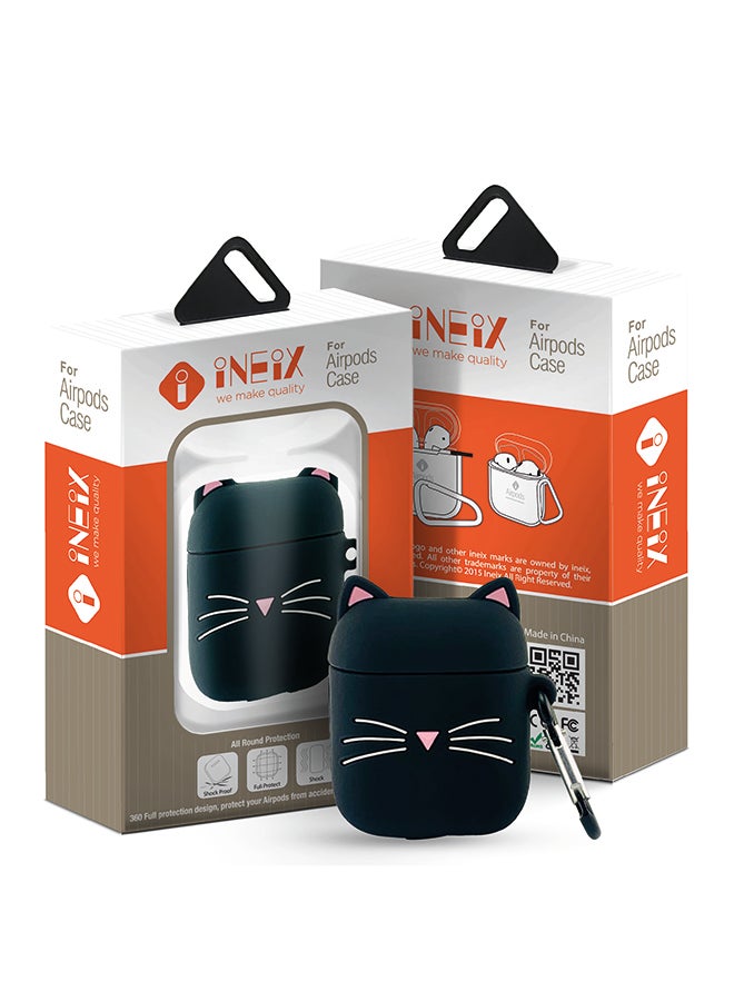 INEIX - Silicone Case Cover For Apple AirPods Black - Image 1