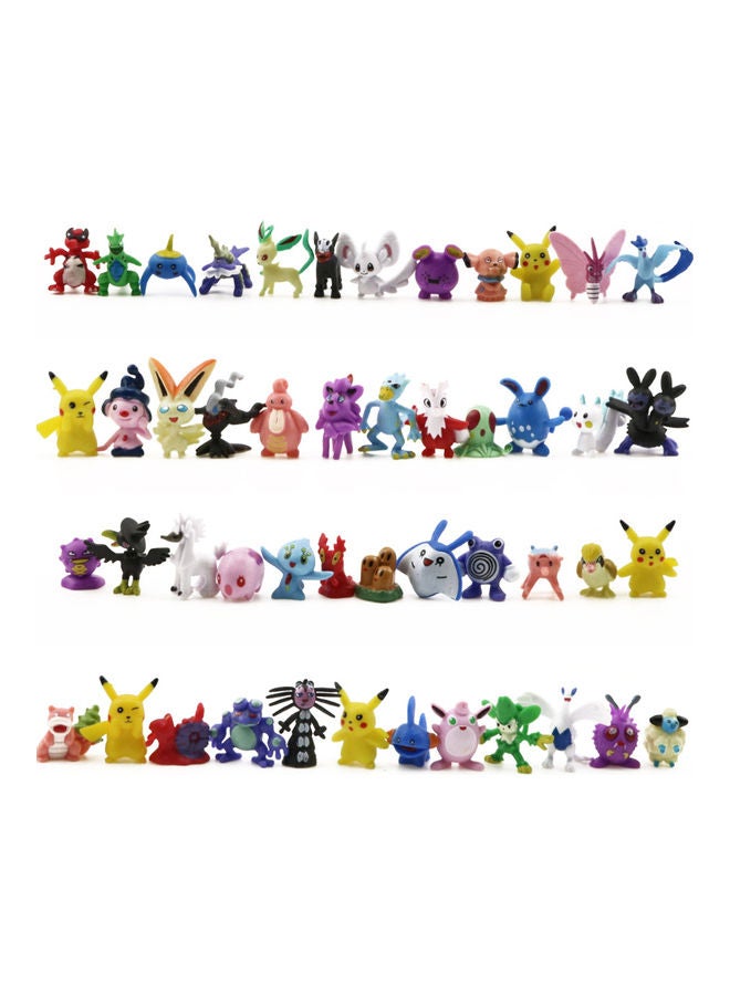 مجموعة مجسمات صغيرة لشخصيات الأكشن من مسلسل "Pokemon" مناسبة كهدية للأطفال من 144 قطعة" 25.00x7.00x20.00سم - Image 2