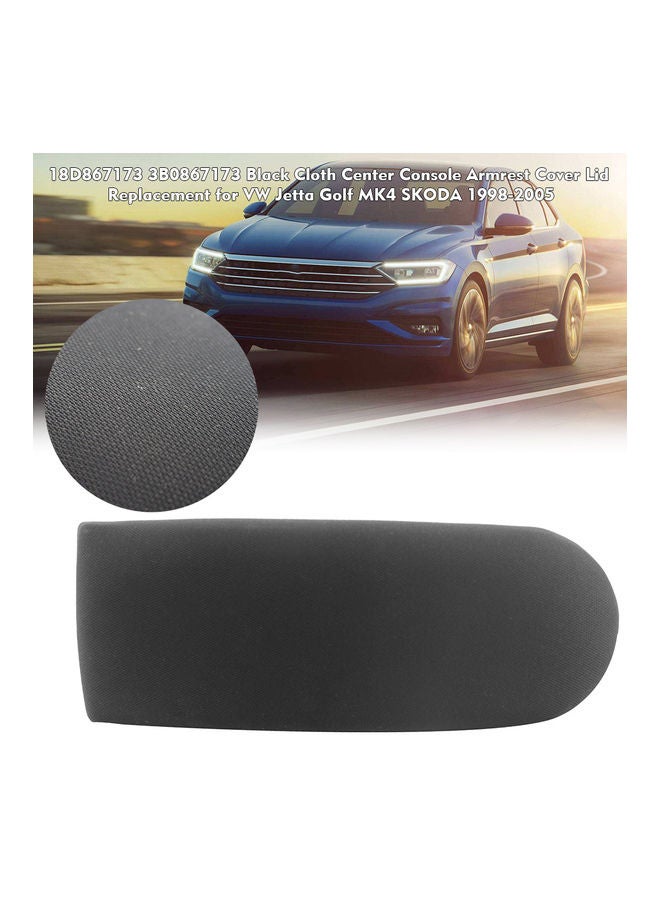 Generic Black Cloth Center Console Armrest Cover  - Image 2