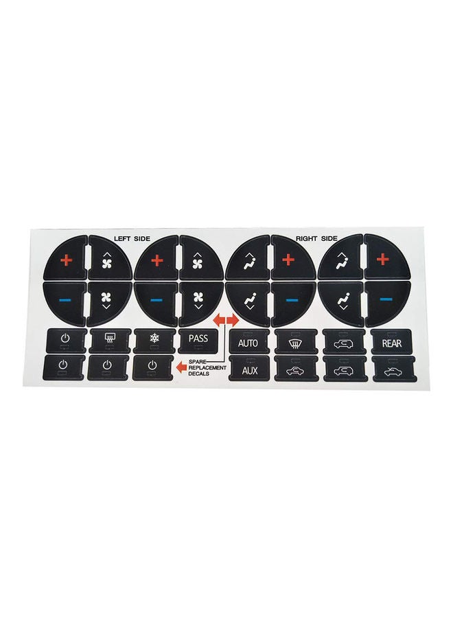 AC Dash Button Sticker Repair Kit - Image 1