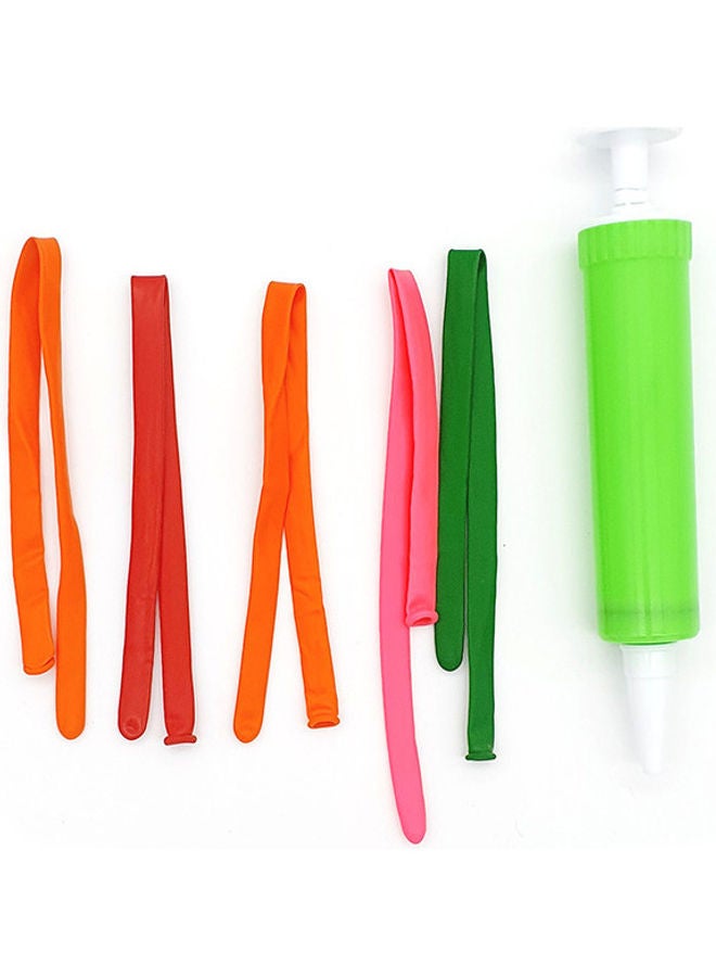 1- Set Of 5 Balloons With Mini Pump (Colors May Vary) 15x2.5x2.5cm  - Image 1