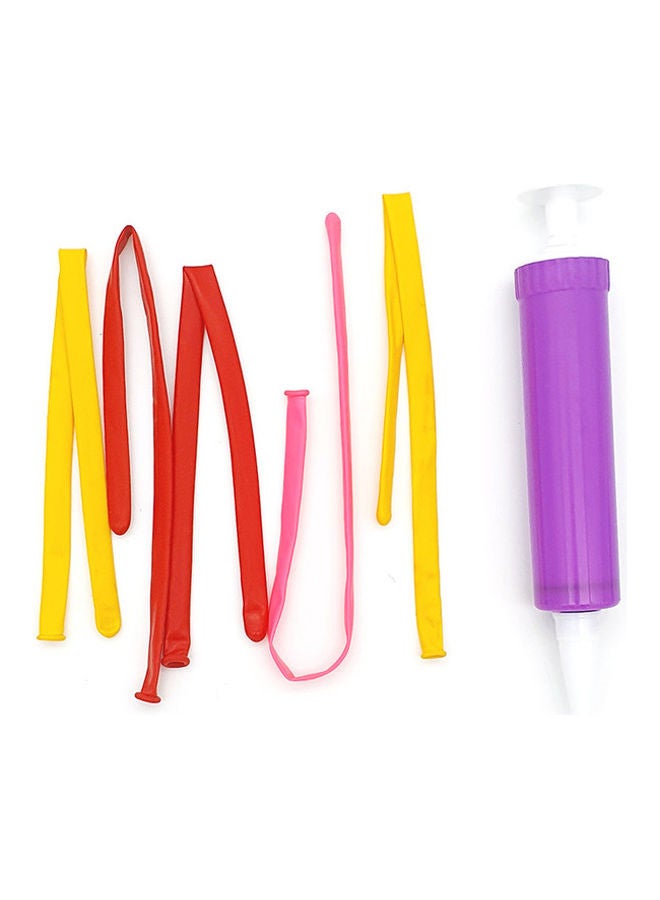 1- Set Of 5 Balloons With Mini Pump (Colors May Vary) 15x2.5x2.5cm  - Image 2