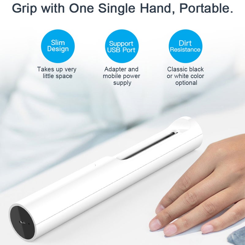 EHOME Compact and lightweight Handheld UV Sterilizer Lamp 21.7cm Black  - Image 2