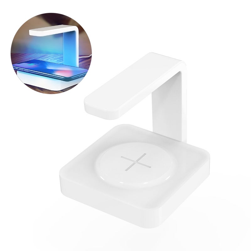 إيهوم مصباح تعقيم 2 في 1 بالأشعة فوق البنفسجية بتصميم صغير الحجم وخفيف الوزن محمول باليد أبيض 12.8سم - Image 1