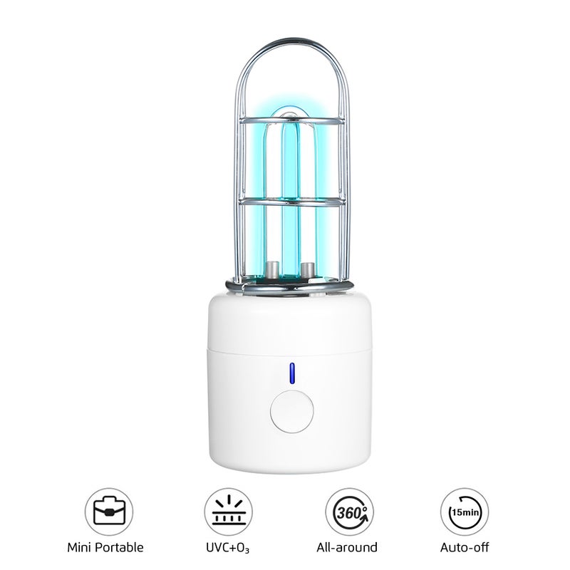 إيهوم مصباح تعقيم بالأشعة فوق البنفسجية صغير وخفيف الوزن ومحمول باليد أبيض 20سم - Image 1