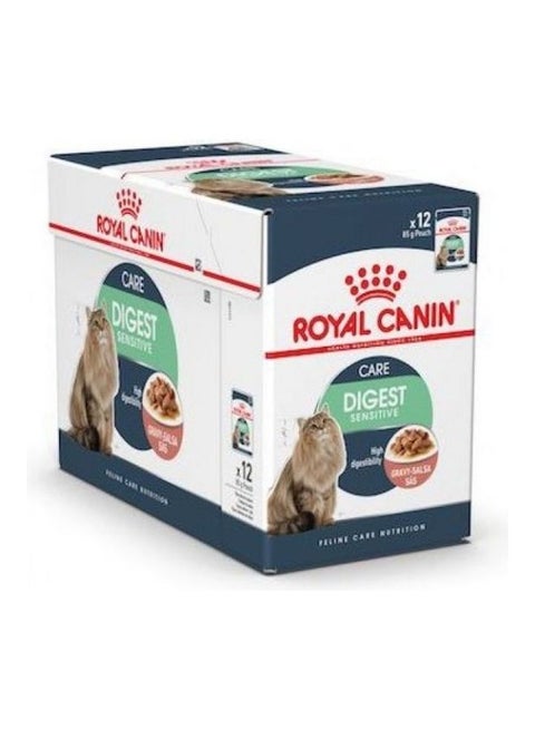 12-Pouch Digest Sensitive Cat Wet Food 12 X 85grams