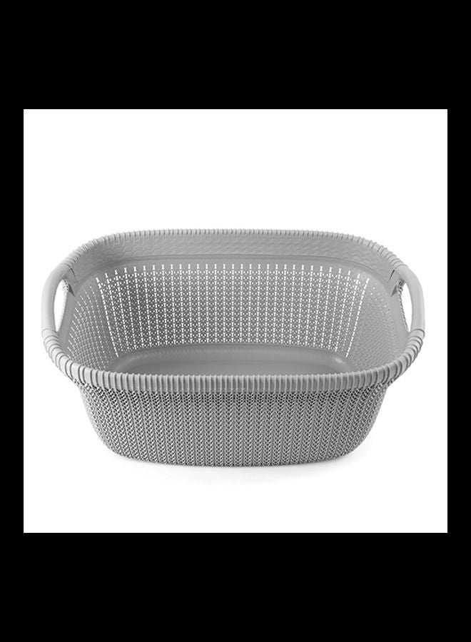 Oval Laundry Basket Grey 36 x 27 x 59cm - v1608587468/N43256583A_4