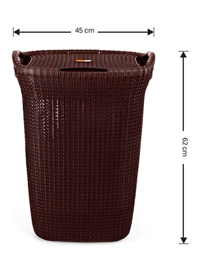 Plastic Laundry Basket Brown 45 x 35 x 62cm - v1608587468/N43256585A_3