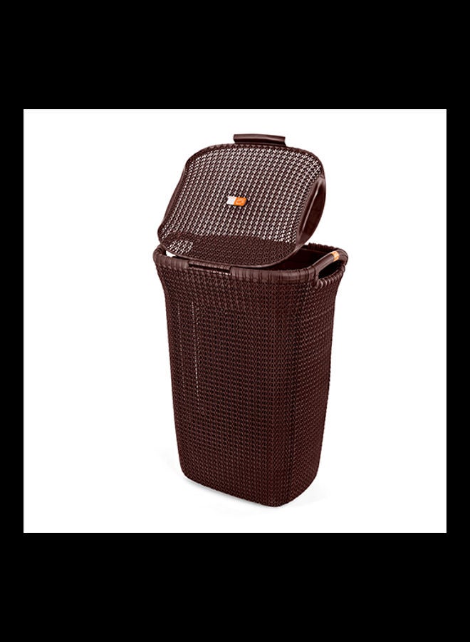 Plastic Laundry Basket Brown 45 x 35 x 62cm - v1608587468/N43256585A_4