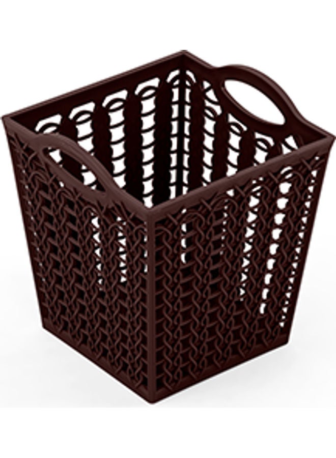 تورت سلة مربعة الشكل . بني 11 x 11 x  12.5سم - Image 2