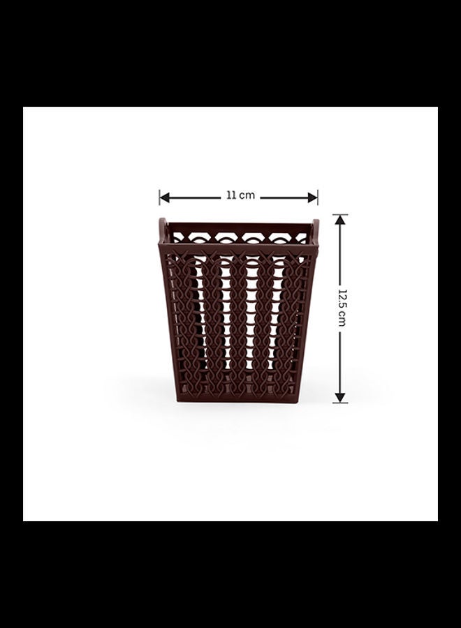 تورت سلة مربعة الشكل . بني 11 x 11 x  12.5سم - Image 3