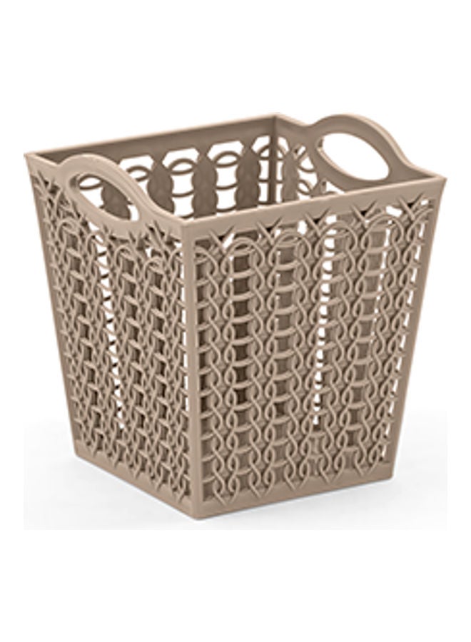 تورت سلة مربعة الشكل . بيج 11 x 11 x  12.5سم - Image 1