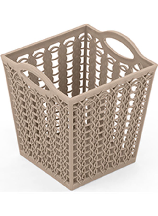 تورت سلة مربعة الشكل . بيج 11 x 11 x  12.5سم - Image 2