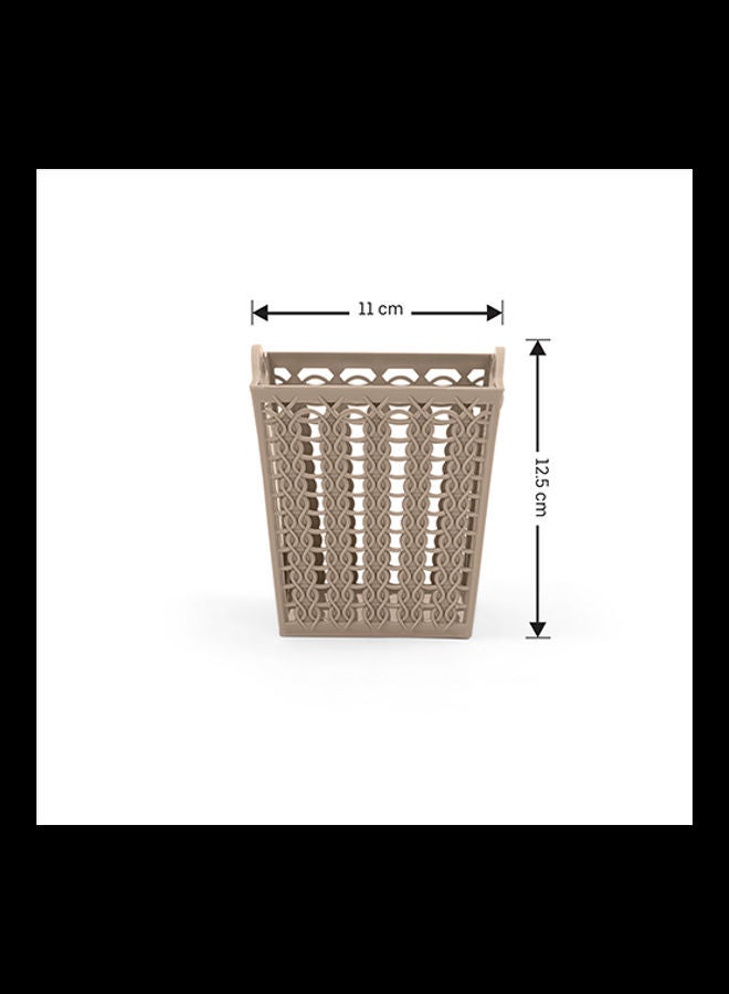 تورت سلة مربعة الشكل . بيج 11 x 11 x  12.5سم - Image 3