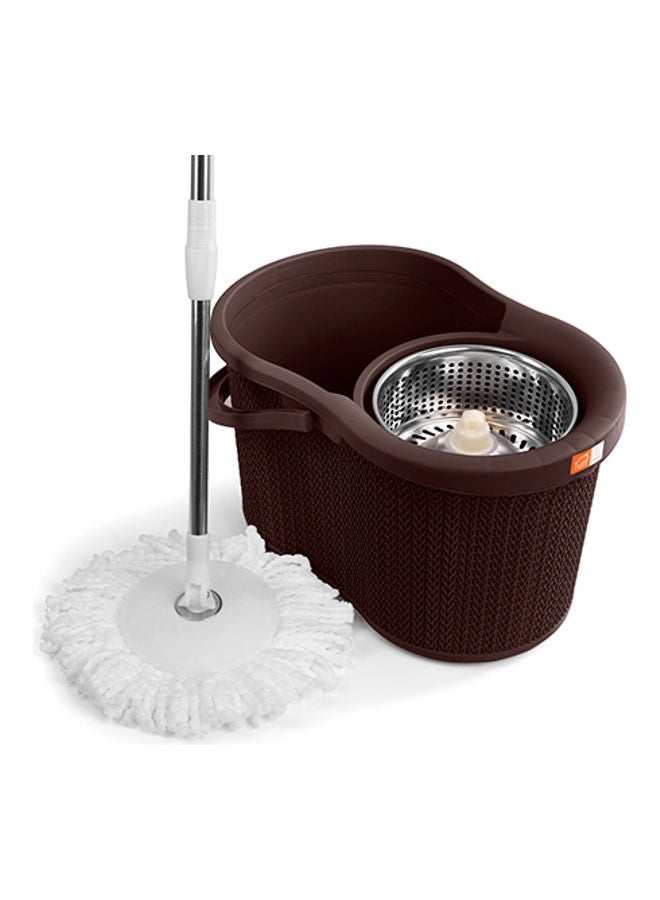 تورت دلو مع ممسحة دوارة بني 49 x 33 x 29سم - Image 2