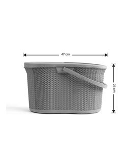 El Helal & Silver Star Twist Mop Bucket Grey 29x33x29cm  - Image 3