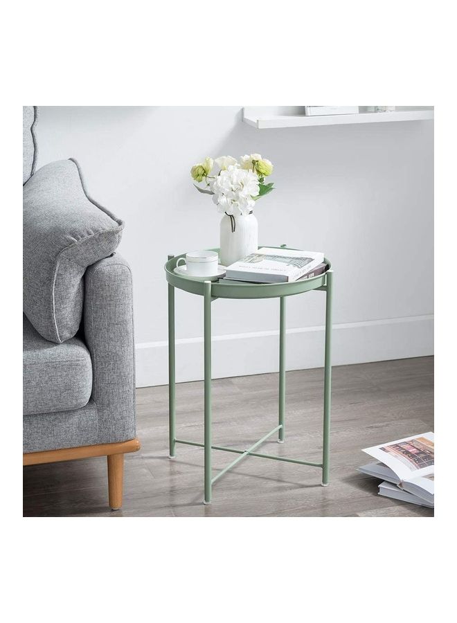 Round Steel Nightstand Sofa Table Green 17.7x20.8inch - v1608595249/N43256792A_2