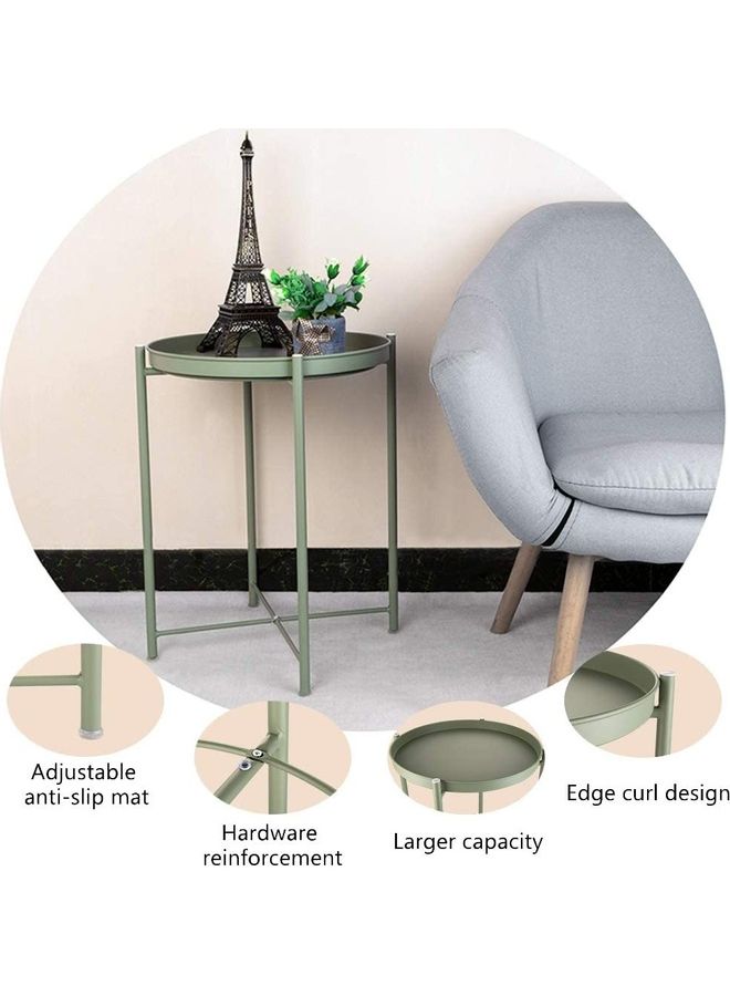 Round Steel Nightstand Sofa Table Green 17.7x20.8inch - v1608595249/N43256792A_3