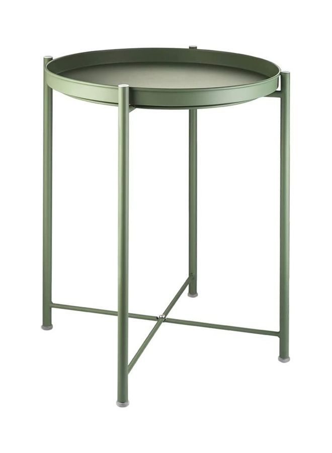 Round Steel Nightstand Sofa Table Green 17.7x20.8inch - v1608595250/N43256792A_1