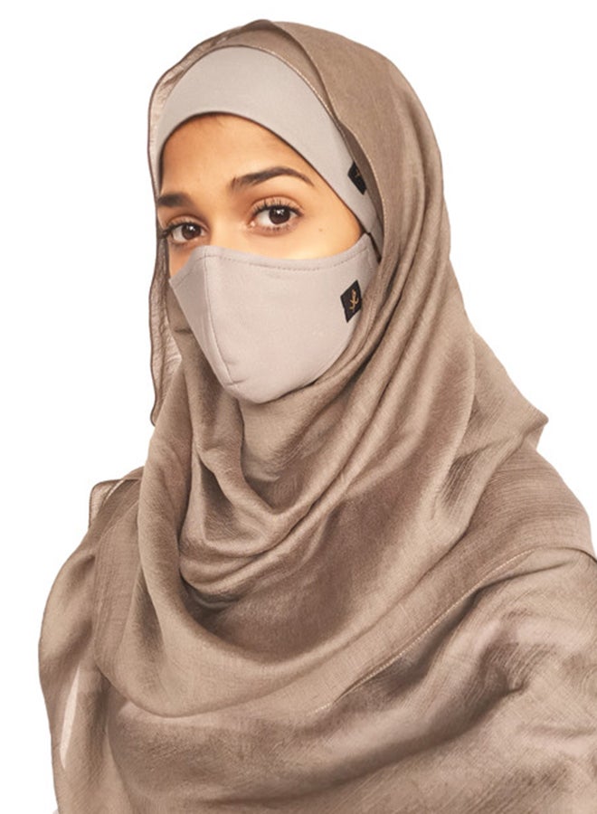 Sana'a Kayum Head Cap And Reusable Face Mask Set Titanium Grey Small  - Image 4
