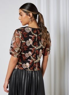 Embroidered Blouse Black Embroidery - v1608616227/N39982967V_4