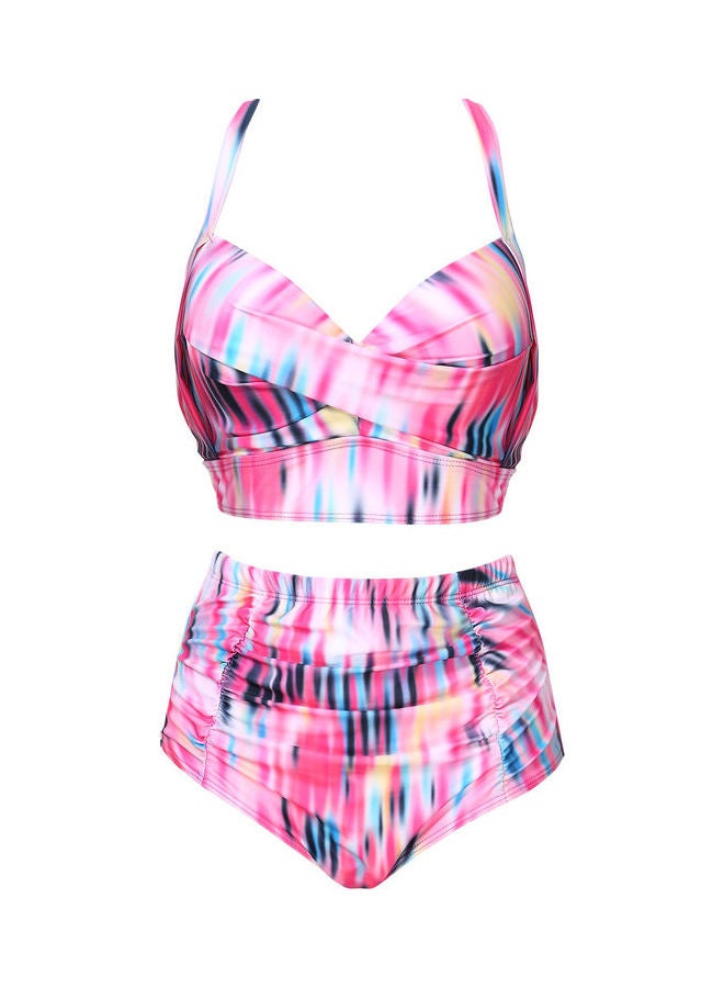 High Waist Swimsuit Pink - Image 1
