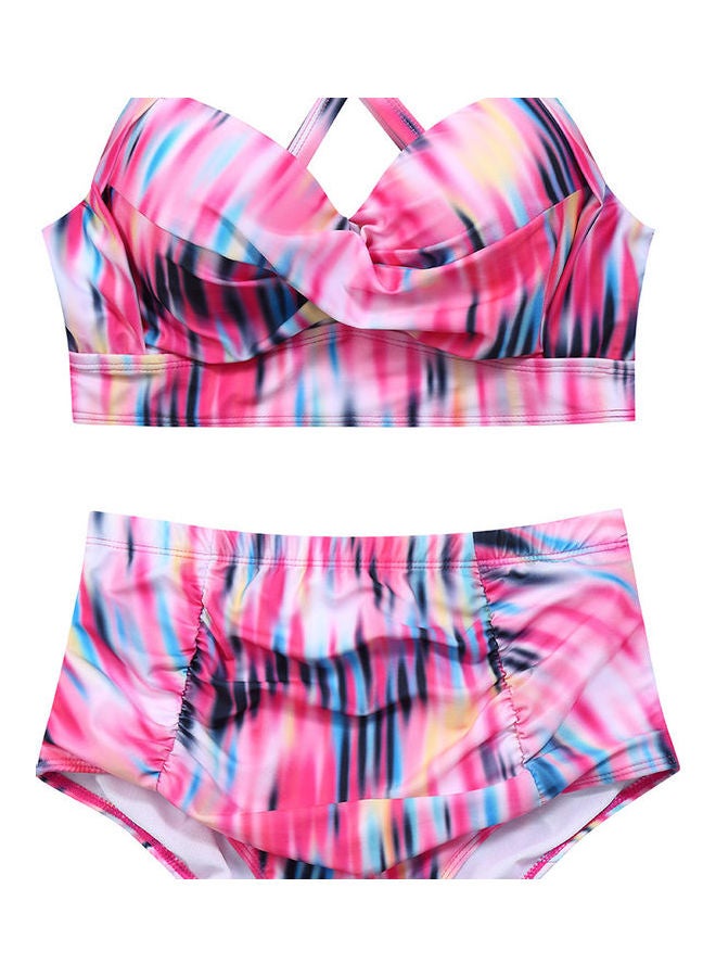 High Waist Swimsuit Pink - Image 4