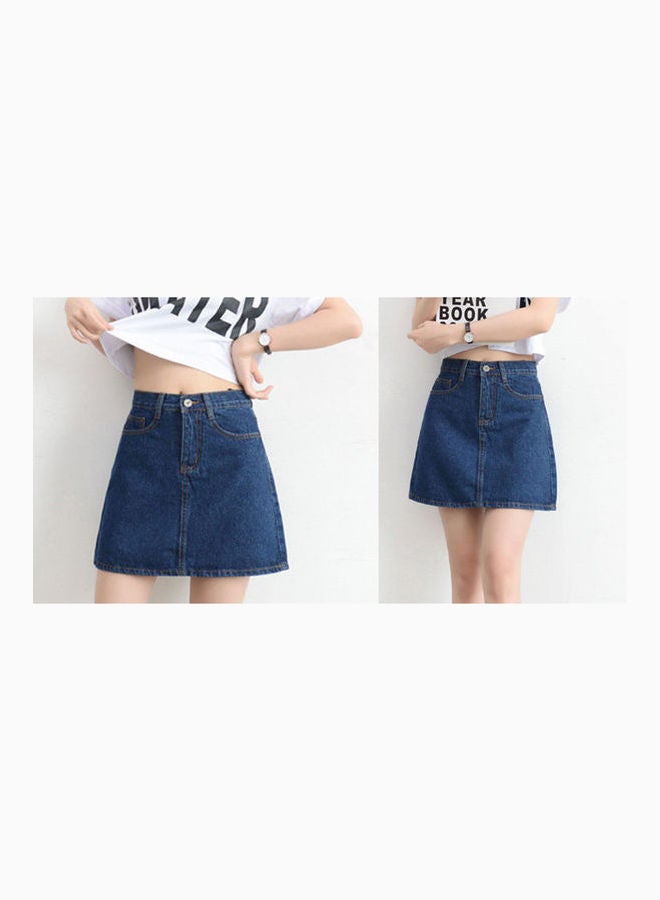 A-Line Skirt Dark Blue - Image 2