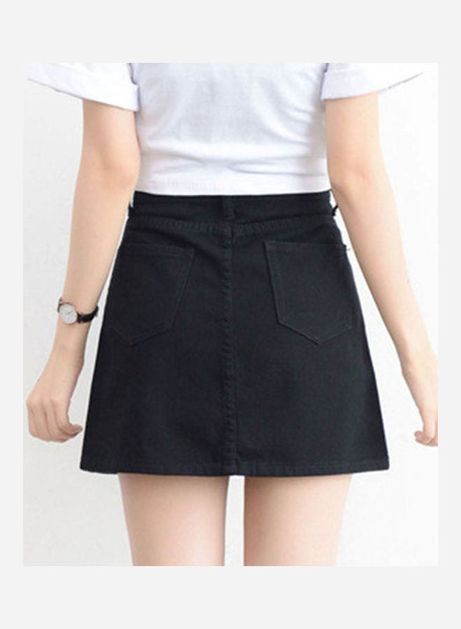 Generic - Denim A Line Skirt Light Blue - Image 1