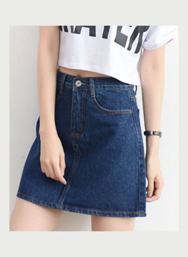 A-Line Skirt Dark Blue - Image 5