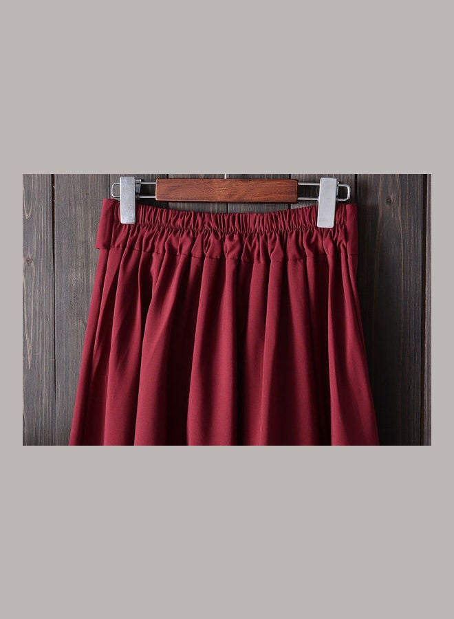 Generic - Pleated A Line Skirt Red - Image 1