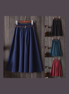 Pleated A Line Skirt Multicolor