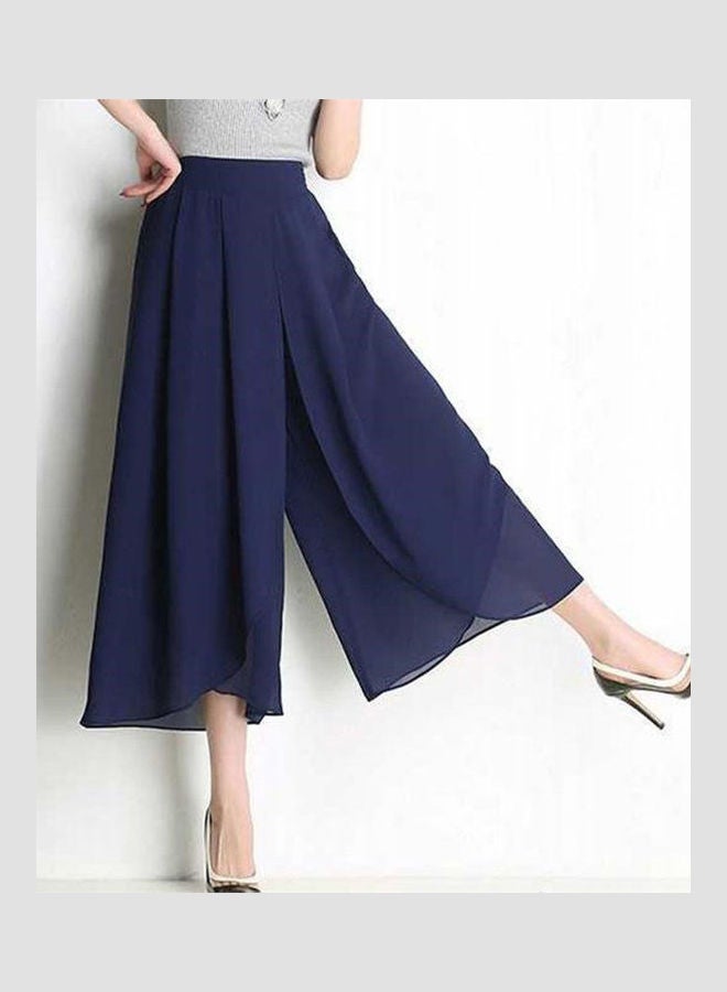 Thin Loose Wide Leg Pants Dark Blue - Image 2