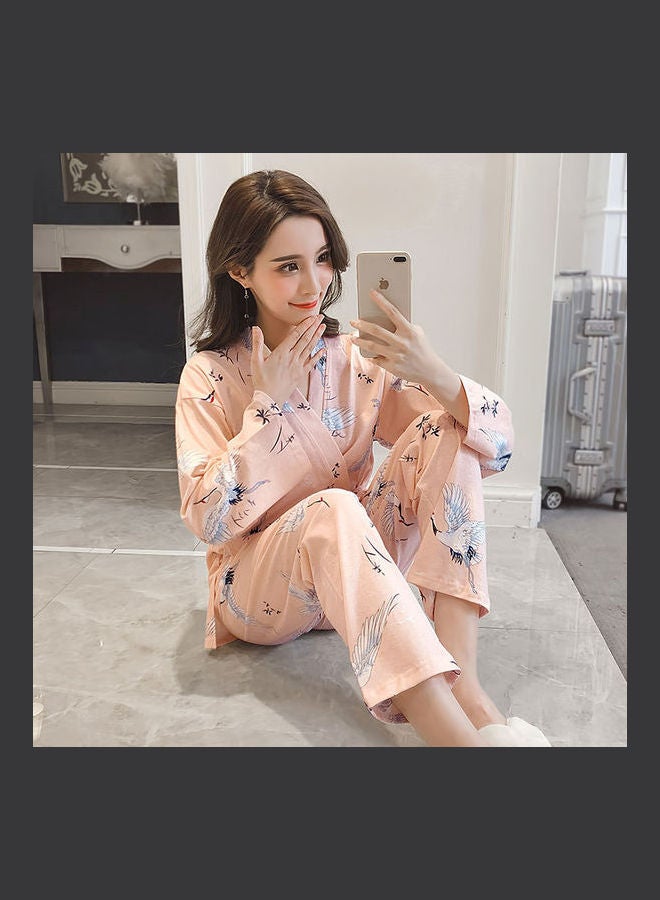 Generic - Long Sleeve With Tied Rope Pants Blue - Image 1