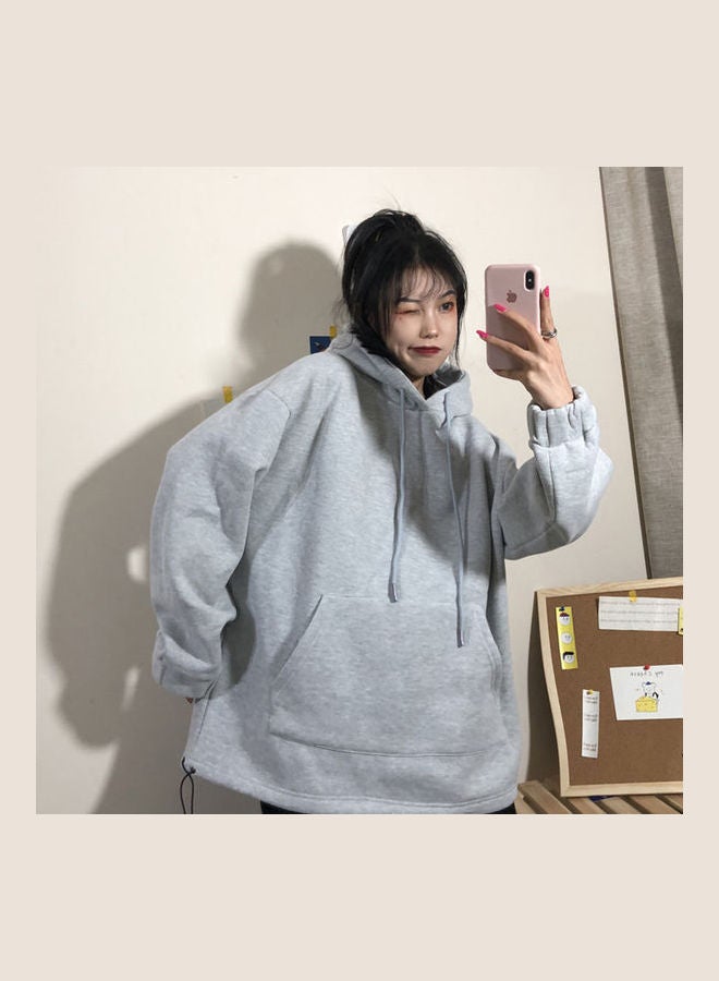 Solid Sweatshirt Pullover Grey  - Image 1