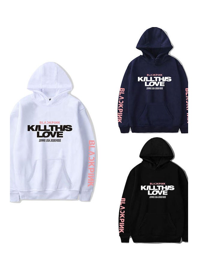 Printed Sweatshirt Navy - Image 3